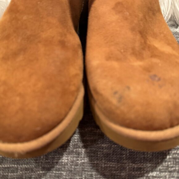 Classic Ugg Boots Womens Size 11 Faux Fur Lined Brown Chestnut Suede - Picture 3 of 14